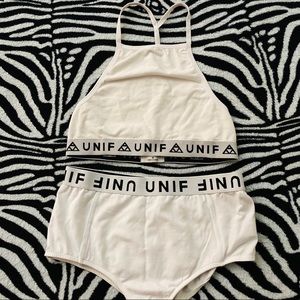 UNIF Medium White Bra Boybriefs Set 🔥